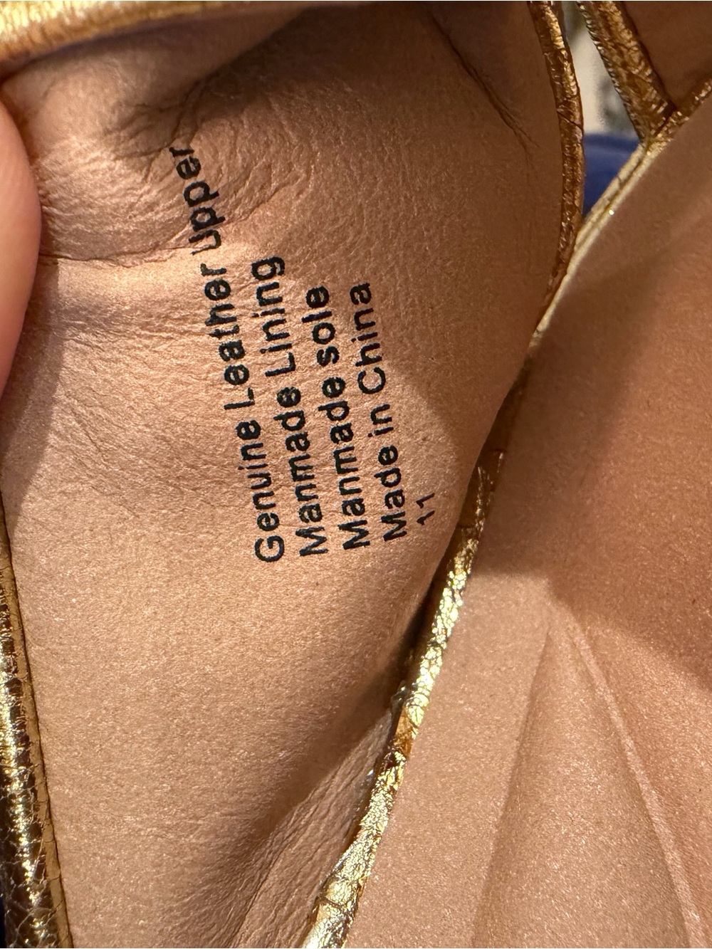 WYDR Studios Darcy Pleated Platform Sandals Gold Metallic Leather Size 11 NWT - Picture 7 of 7